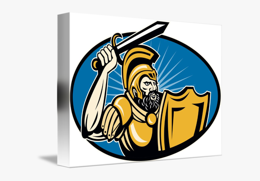 Roman Warriors Clipart Roman Shield - Gambar Animasi Gladiator, Transparent Clipart