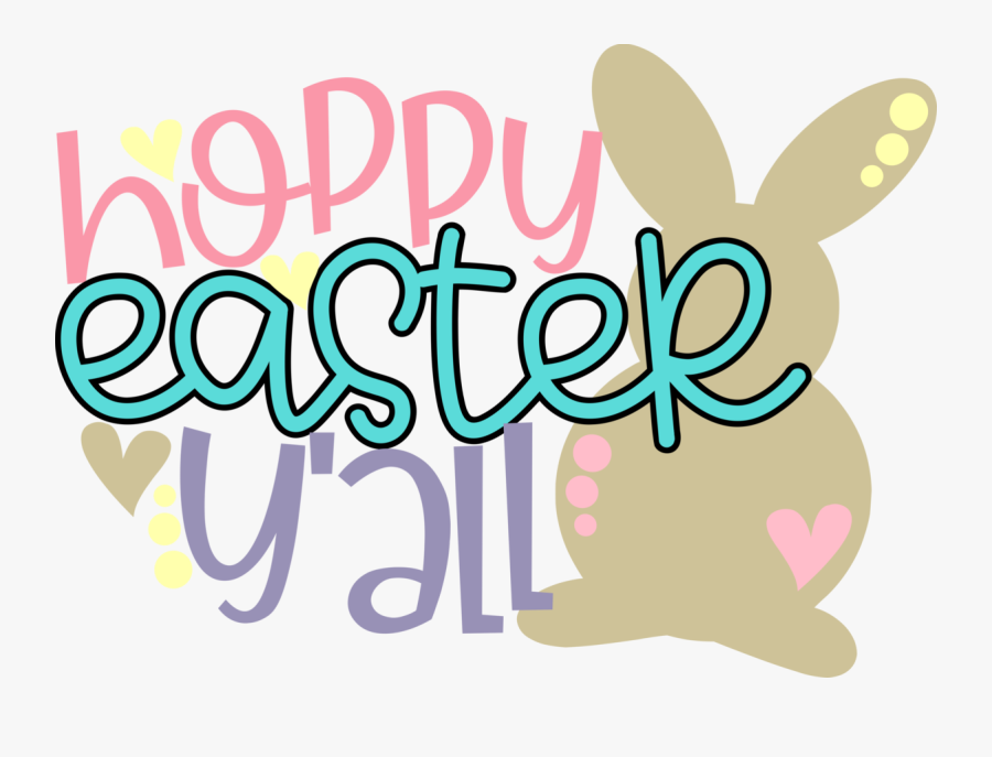 Easter Clipart Sublimation Printing - Transparent Hoppy Easter, Transparent Clipart