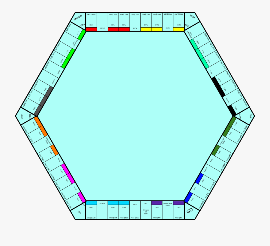 Best Photos Of Template To Make Game Cards - Monopoly Game Board Template, Transparent Clipart