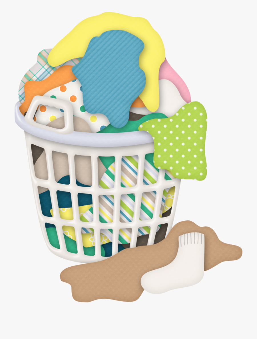 Clipart Clothes Washing - Cartoon Laundry Basket Png, Transparent Clipart