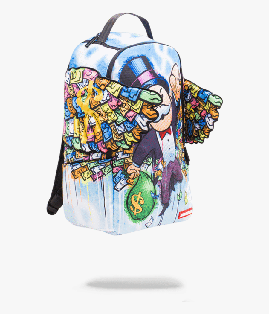 Monopoly Money Png - Sprayground Monopoly Backpack, Transparent Clipart