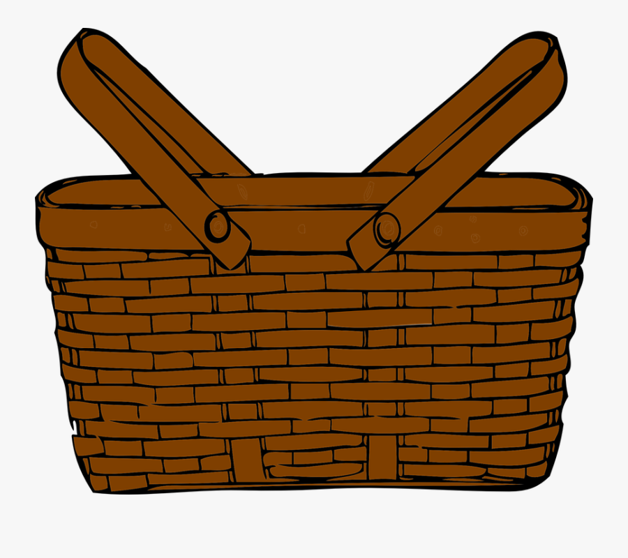 Picnic Brown Free Vector - Basket Clipart Png, Transparent Clipart