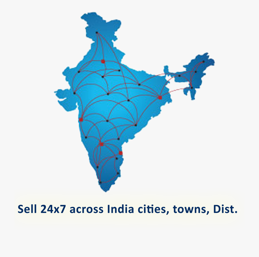 Transparent Sell Clipart Online - Map Of India Blank, Transparent Clipart