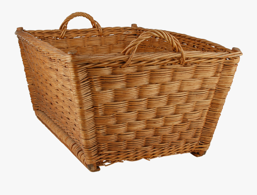 German Laundry Basket Wicker - Wicker, Transparent Clipart