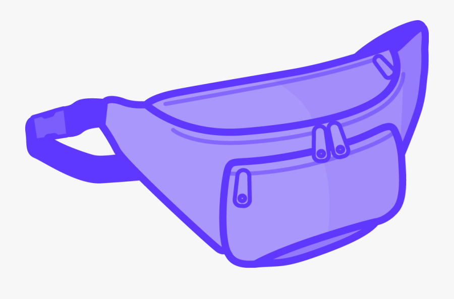A Light Backpack, Messenger Bag, - Fanny Pack Clip Art, Transparent Clipart