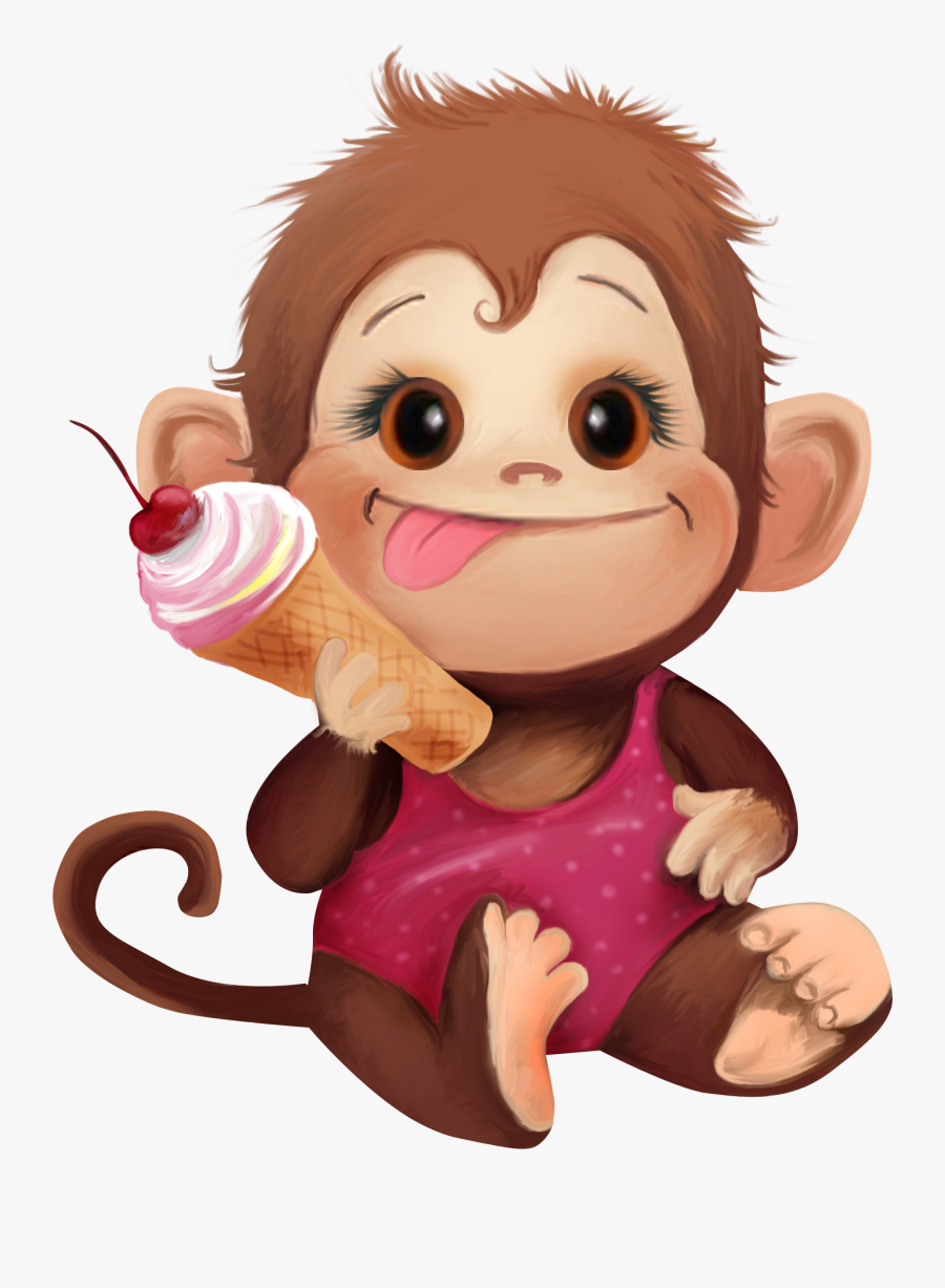 Little Monkey Cartoon, Transparent Clipart
