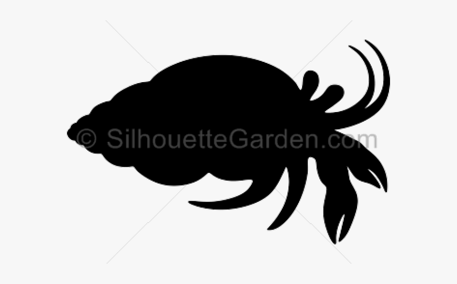Hermit Crab Silhouette - Hermit Crab Clipart Silhouette, Transparent Clipart