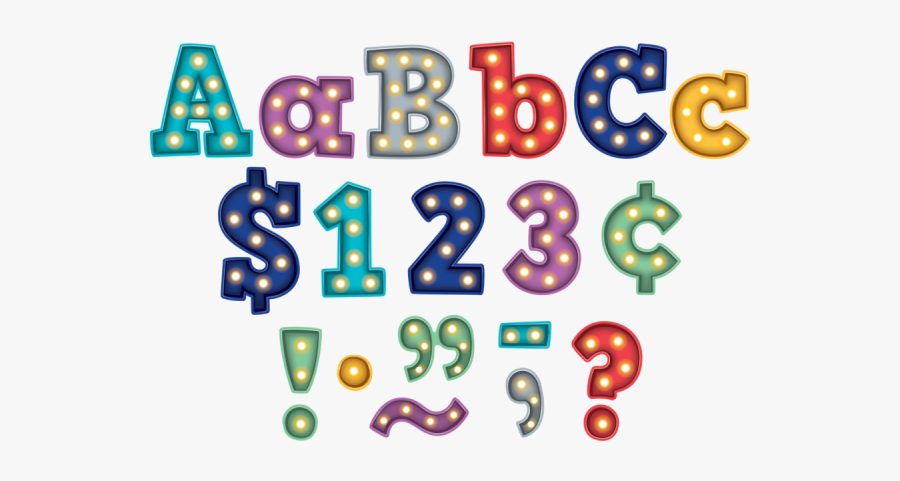 4 - Marquee Bulletin Board Letters, Transparent Clipart