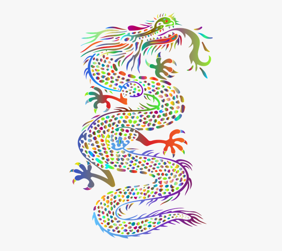 Transparent Cute Dragon Clipart Black And White - Chinese Dragon No Background, Transparent Clipart