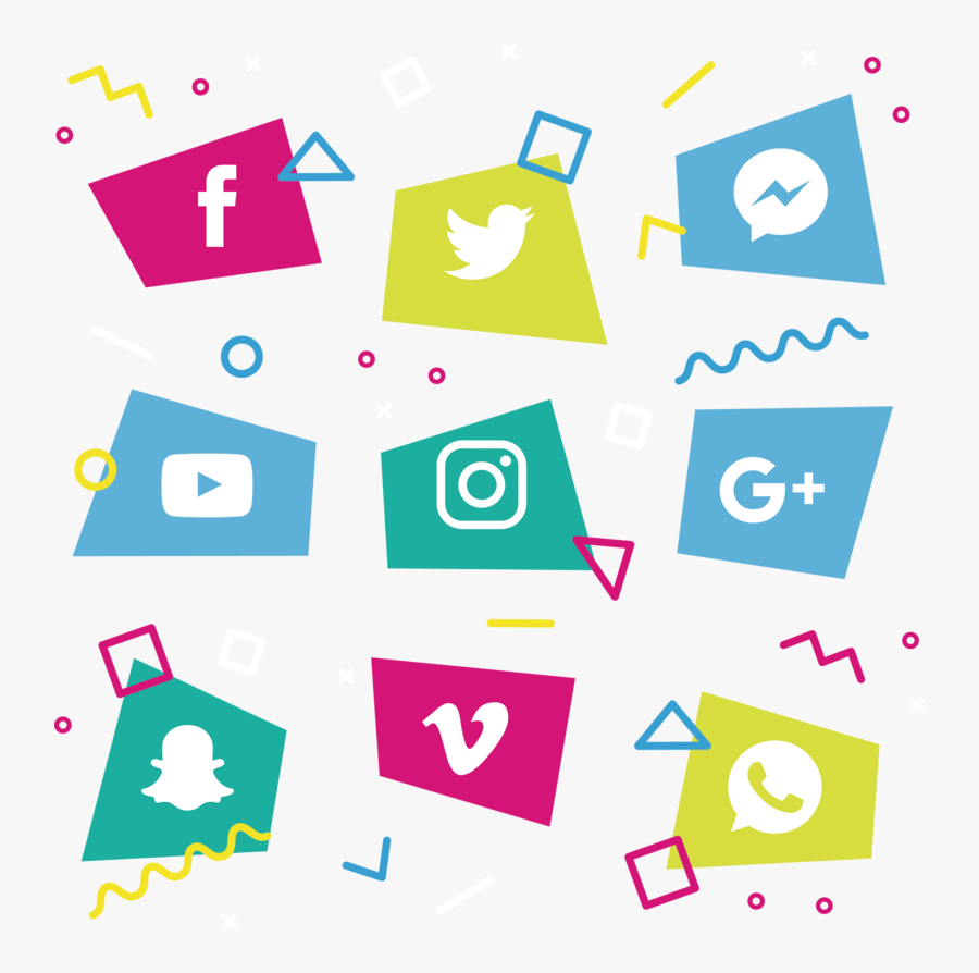 Transparent Geometry Clipart - Social Media Transparent Background, Transparent Clipart