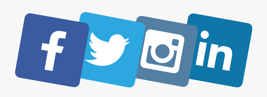 Social Media Png Transparent Unique Images - Blue Social Media Icons Png, Transparent Clipart
