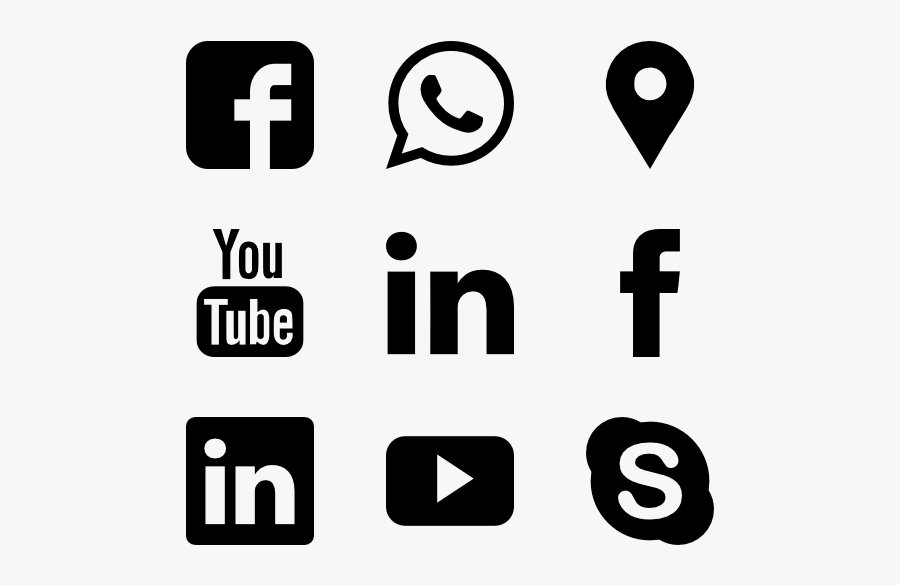 Clip Art Icon For Social Media - Transparent Background Social Media Logo Vector, Transparent Clipart