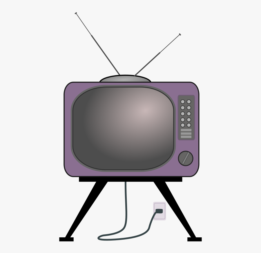 Purple,media,display Device - Television Clipart, Transparent Clipart