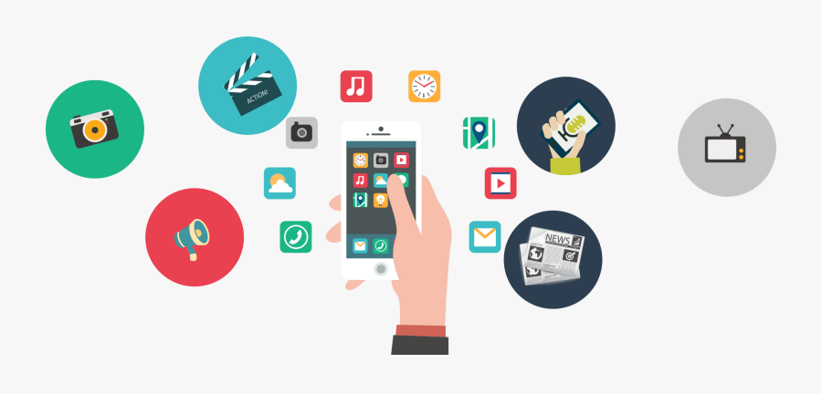 Clip Art Media Banner - Application Mobile, Transparent Clipart