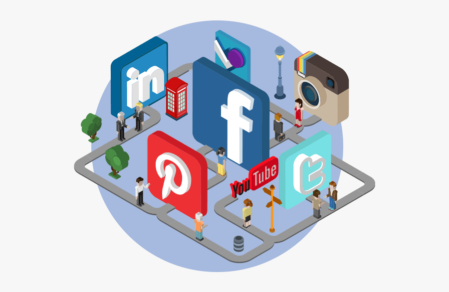 Social Media Marketing, Transparent Clipart