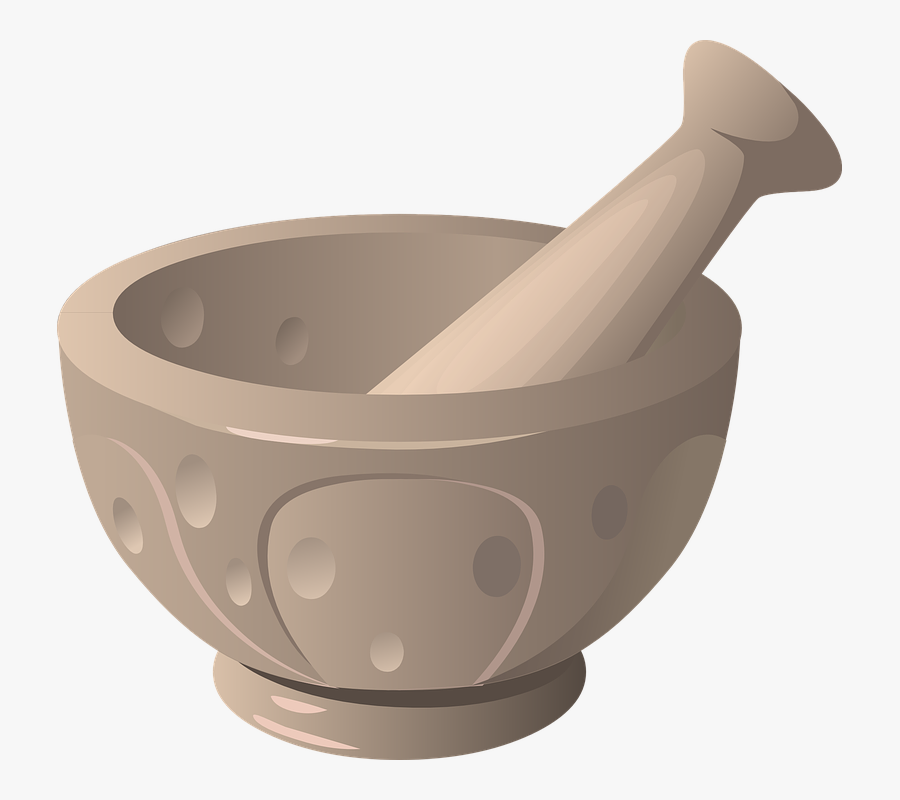 Mortar And Pestle Art, Transparent Clipart