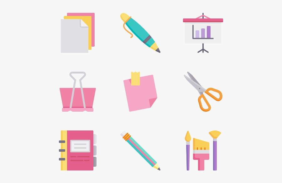 Stationery - Stationery Background Icon Png, Transparent Clipart