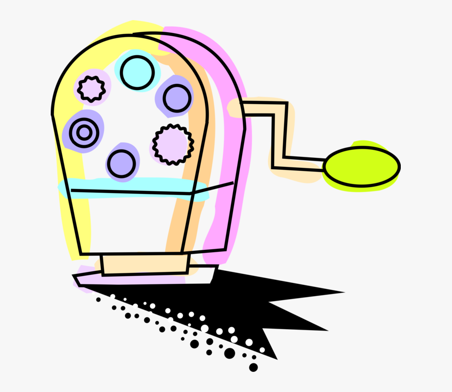 Vector Illustration Of Writing Instrument Pencil Sharpener, Transparent Clipart