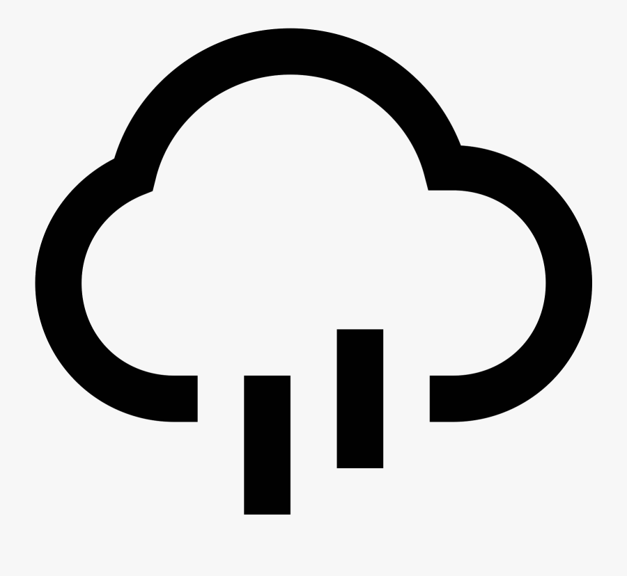 Rain Icon Free Download - Cloud With Rain Png Icon, Transparent Clipart