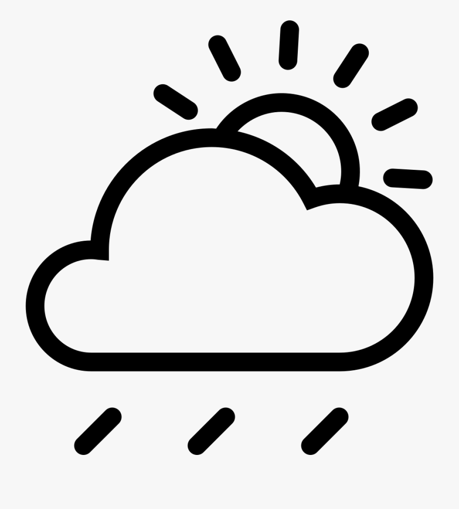 Cloud Sun Rain Svg Png Icon Free Download - Rainy Clouds Icon Transparent, Transparent Clipart