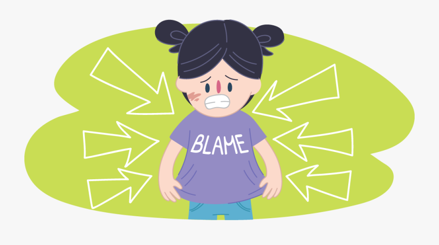Child With Shirt That Says "blame - Cartoon, Transparent Clipart