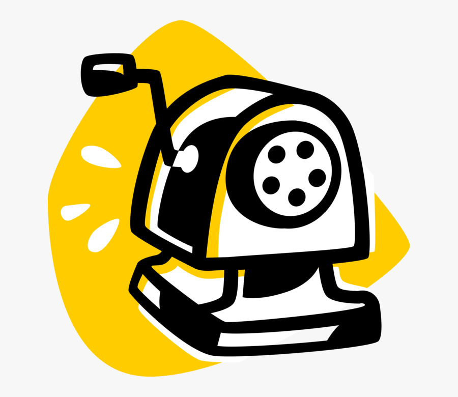 Vector Illustration Of Writing Instrument Pencil Sharpener, Transparent Clipart