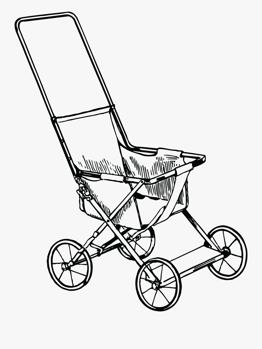 Thumb Image - Stroller Black And White Clipart, Transparent Clipart