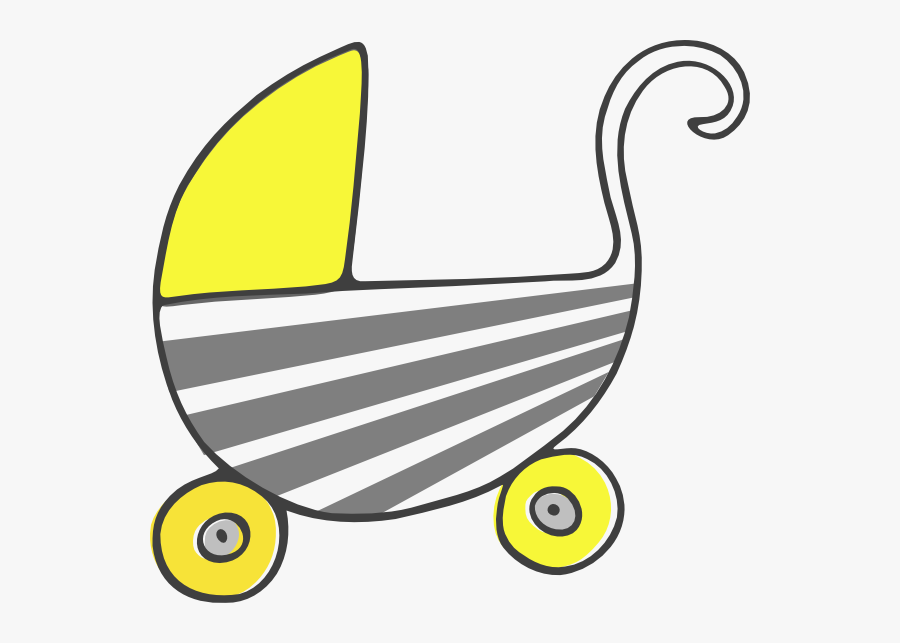 Gray Yellow Stroller Svg Clip Arts - Clipart Yellow Stroller, Transparent Clipart