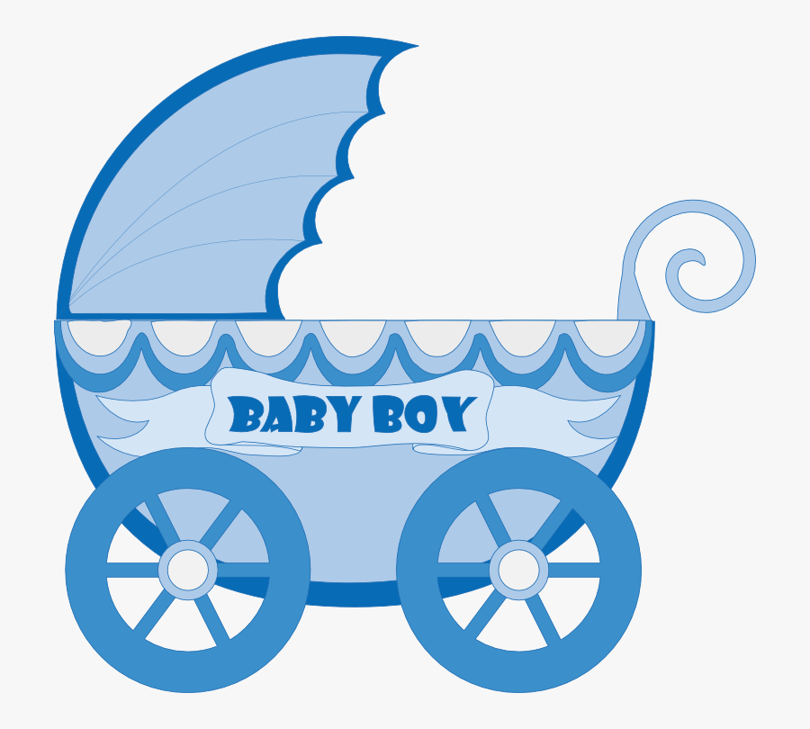 Transparent Blue Baby Carriage Clipart - Baby Boy Carriage Clipart, Transparent Clipart