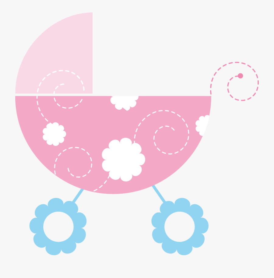 Pink Baby Stroller - Clipart Baby Shower Png, Transparent Clipart