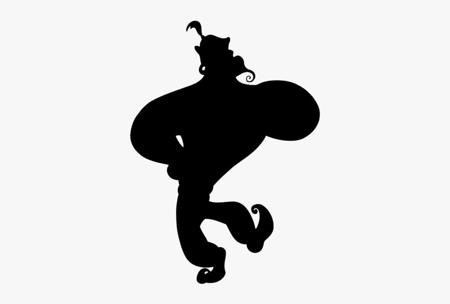 Transparent Aladdin Genie Silhouette, Clip Art - Aladdin Genie Silhouette, Transparent Clipart