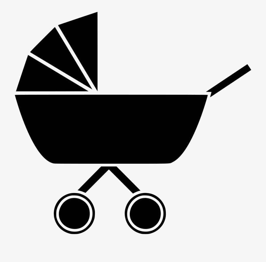 Stroller Pram Child - Black And White Babysitter Clip Art, Transparent Clipart