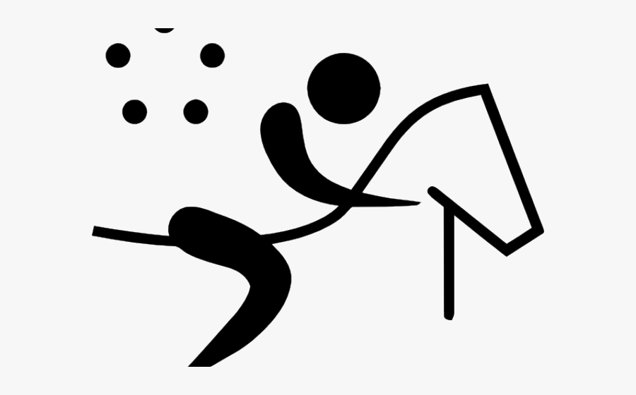 Stick Man On A Horse, Transparent Clipart