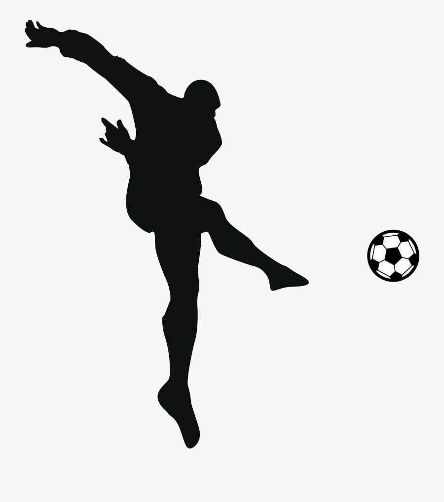 Sports Dxf Soccer Silhouette Clipart Players Transparent - Sombra De Um Jogador Freepik, Transparent Clipart