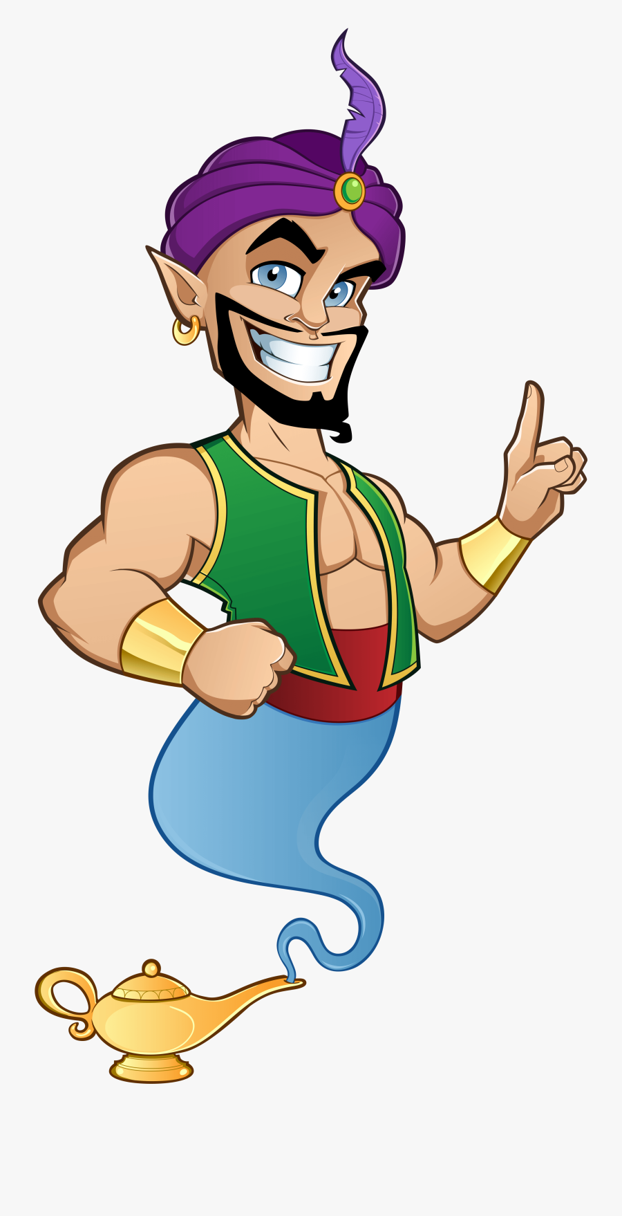 Aladdin Genie Lamp Aladdin - Genie Clipart, Transparent Clipart