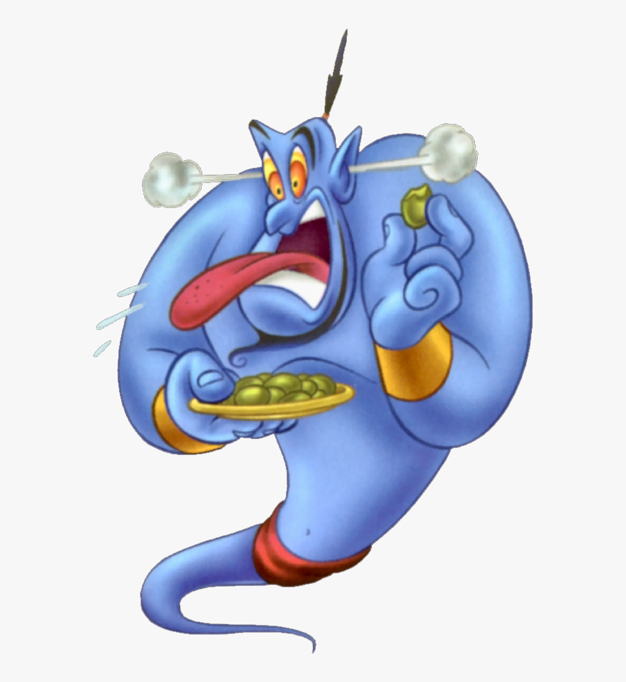Transparent Spicy Png - Aladdin Genie Eating Food, Transparent Clipart