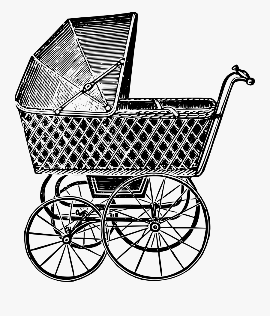 Pram Clip Arts - Clip Art Vintage Baby Carriage, Transparent Clipart
