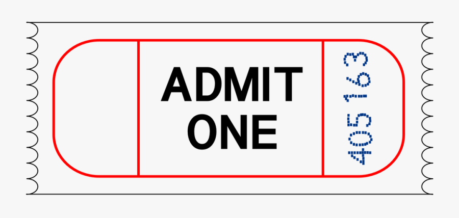 Movie Ticket Clipart - Admit One Vector Free Download, Transparent Clipart