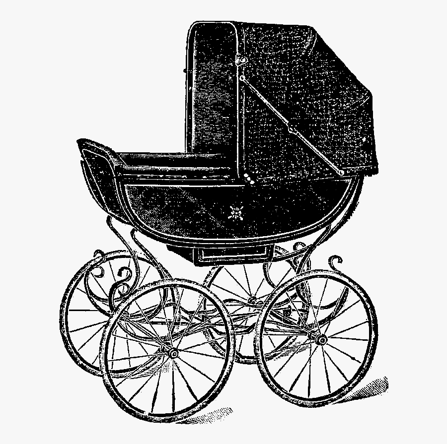 Vintage Baby Carriage Png, Transparent Clipart