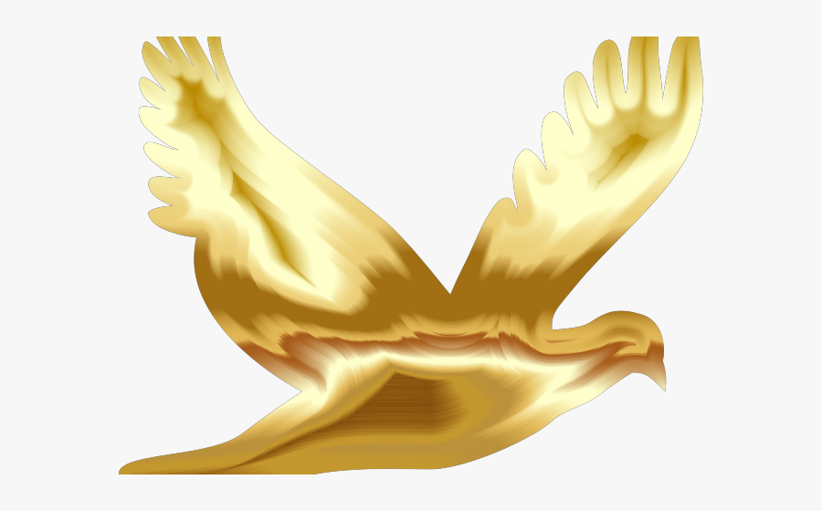 Dove No Background Gold, Transparent Clipart