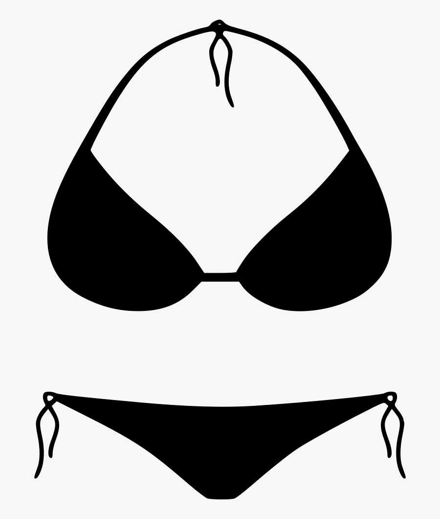 Swimsuit Top,swimsuit Art,lingerie Top,brassiere - Bikini Icon, Transparent Clipart