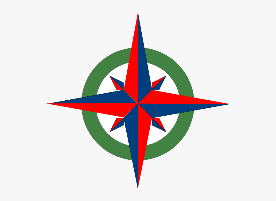 Compass Red And Blue, Transparent Clipart