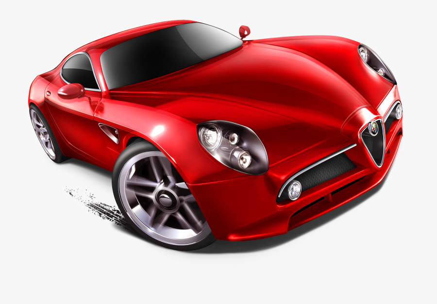 Alfa Romeo Png Red Hot Wheel Car - Red Car Hot Wheels, Transparent Clipart