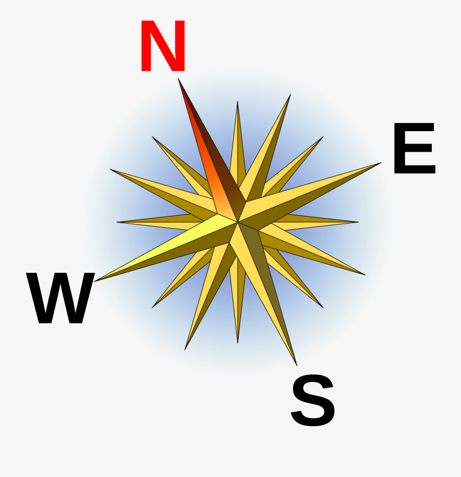 Compass Rose Nne, Transparent Clipart