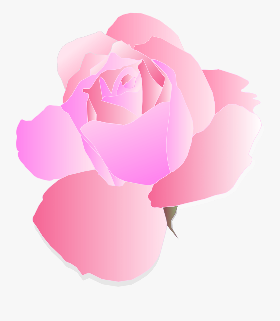 Clipart Rose - Роза Розовая Вектор, Transparent Clipart