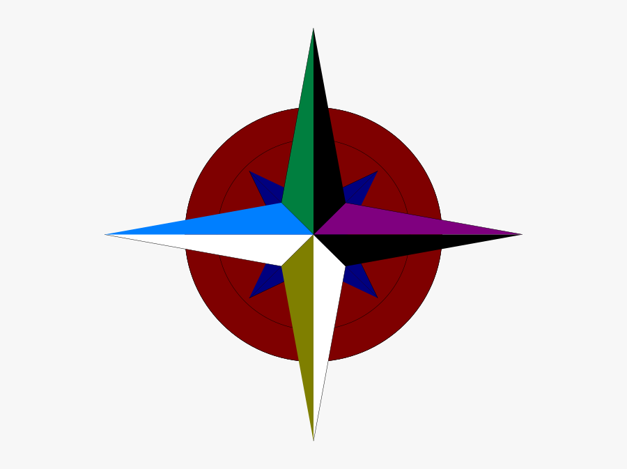Colour Is The Compass Rose, Transparent Clipart