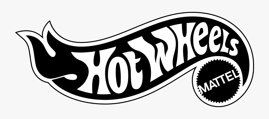 Black Hot Wheels Logo, Transparent Clipart