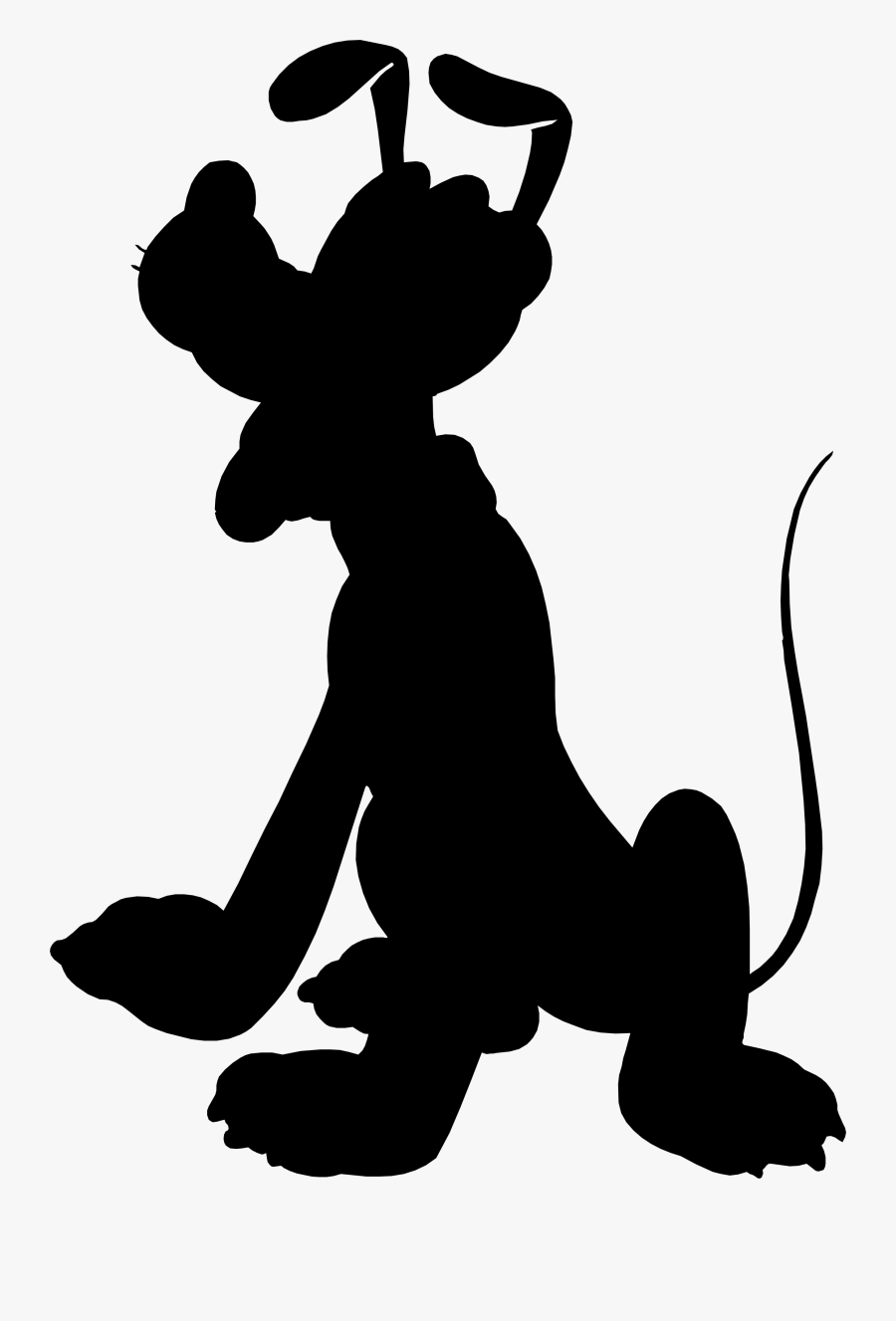 Disney Pluto Silhouette Clipart , Png Download - Pluto Silhouette, Transparent Clipart