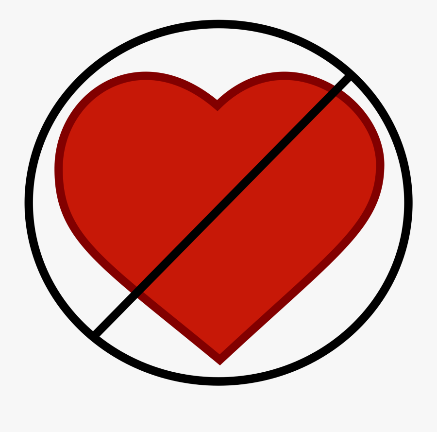 Heart Crossed Out Png, Transparent Clipart