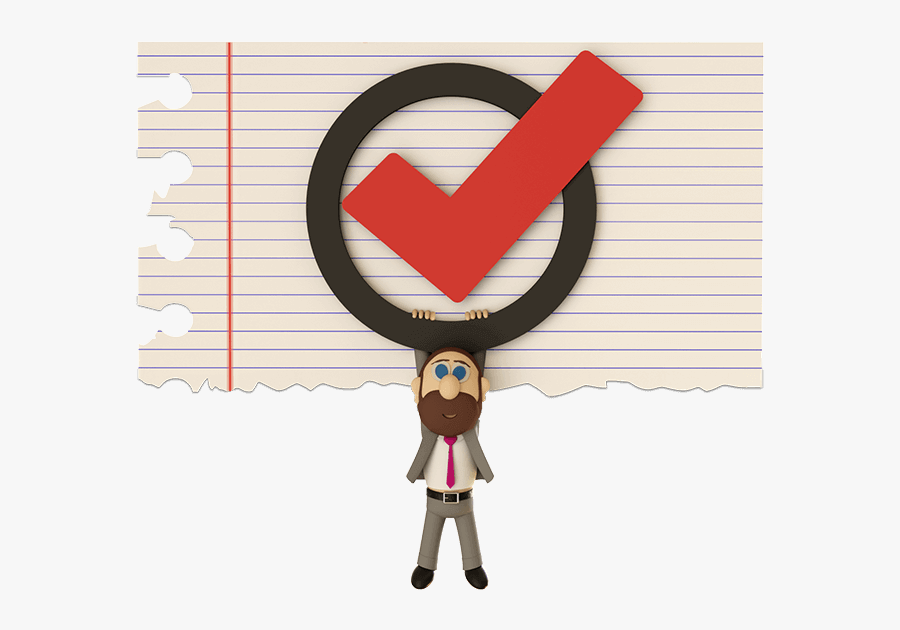 Transparent Red Check Mark Png - Cartoon, Transparent Clipart